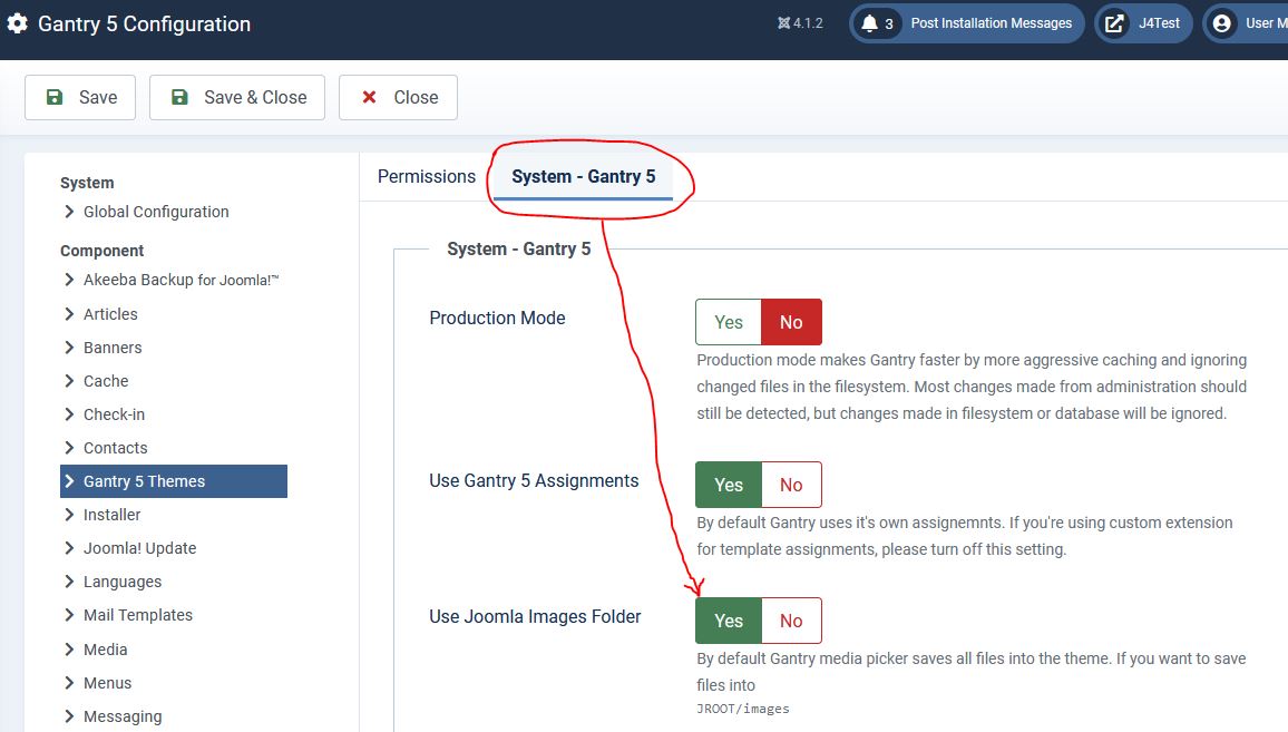 Gantry Use Joomla Media Folder SCD Information Technology