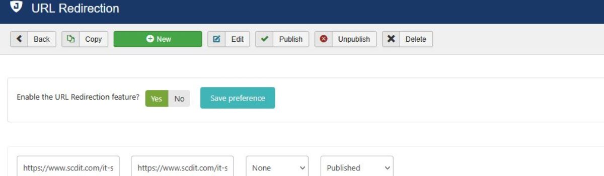 URL Redirects in Joomla